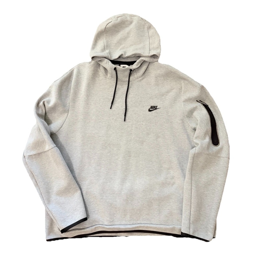 Nike Tech Fleece Hoodie 2XL-T Tall Gray Pullover Swoosh Pocket